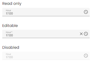 Hour input component