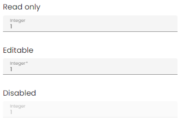 Integer input component