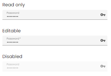 Password input component