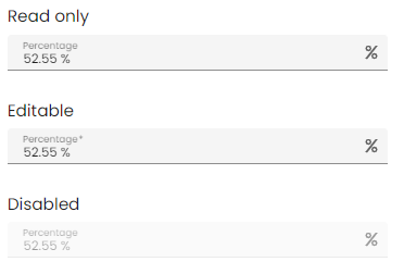 Percentage input component