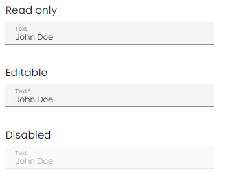 Text input component