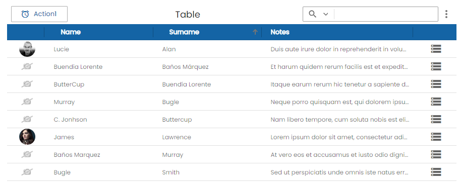 Theming your table