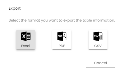 Export table data