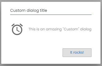 Customize dialog component