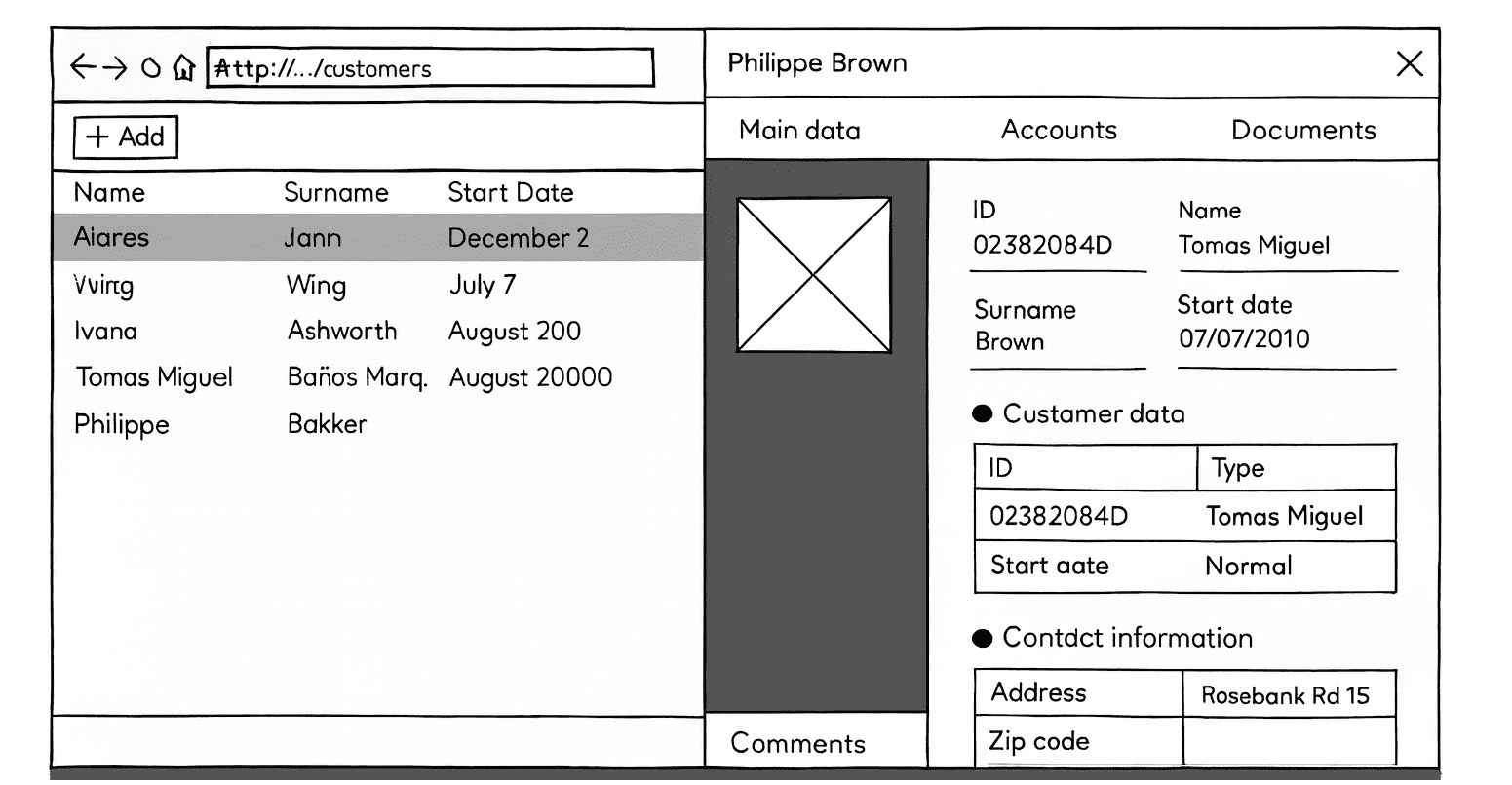 Form layout manager in *sidenav* mode