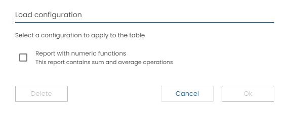 Report on-demand load configuration 