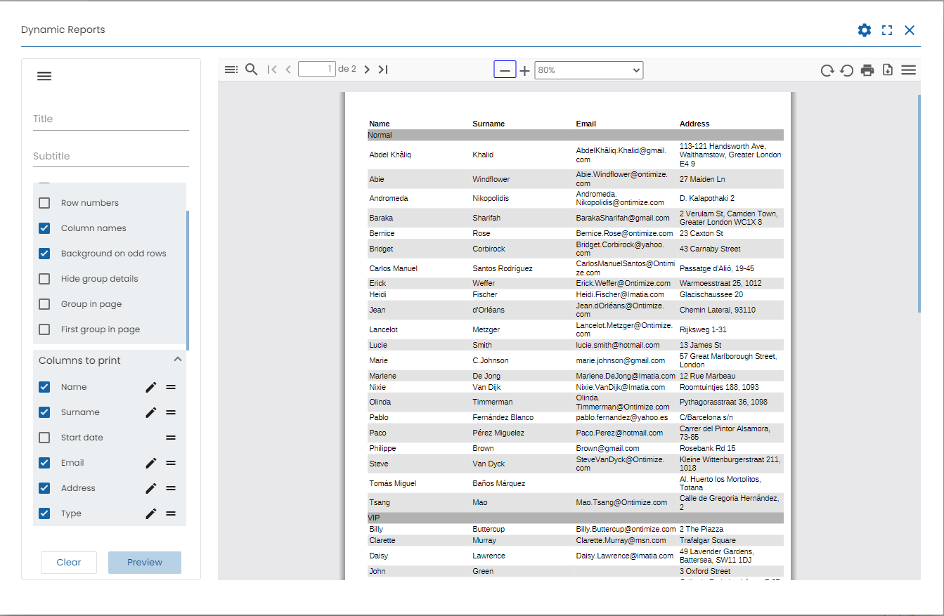 Report on-demand grouping example