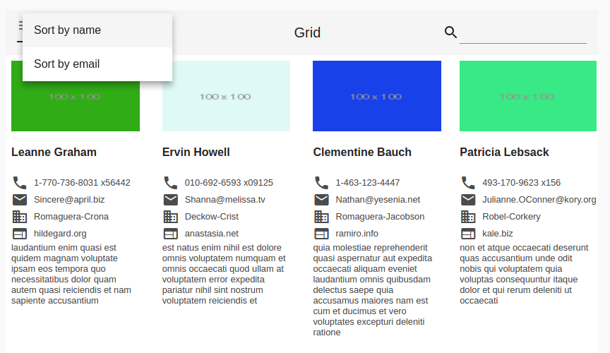 Grid component